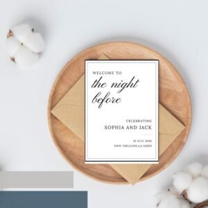 Wedding Dinner Welcome Sign