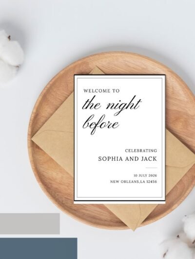 Wedding Dinner Welcome Sign
