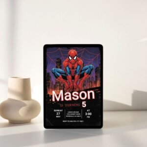 Spider Birthday Invitation Template