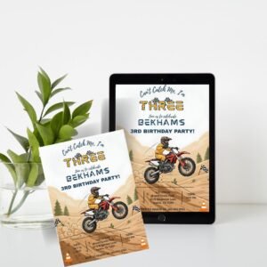 Editable Dirt Bike Birthday Invitation