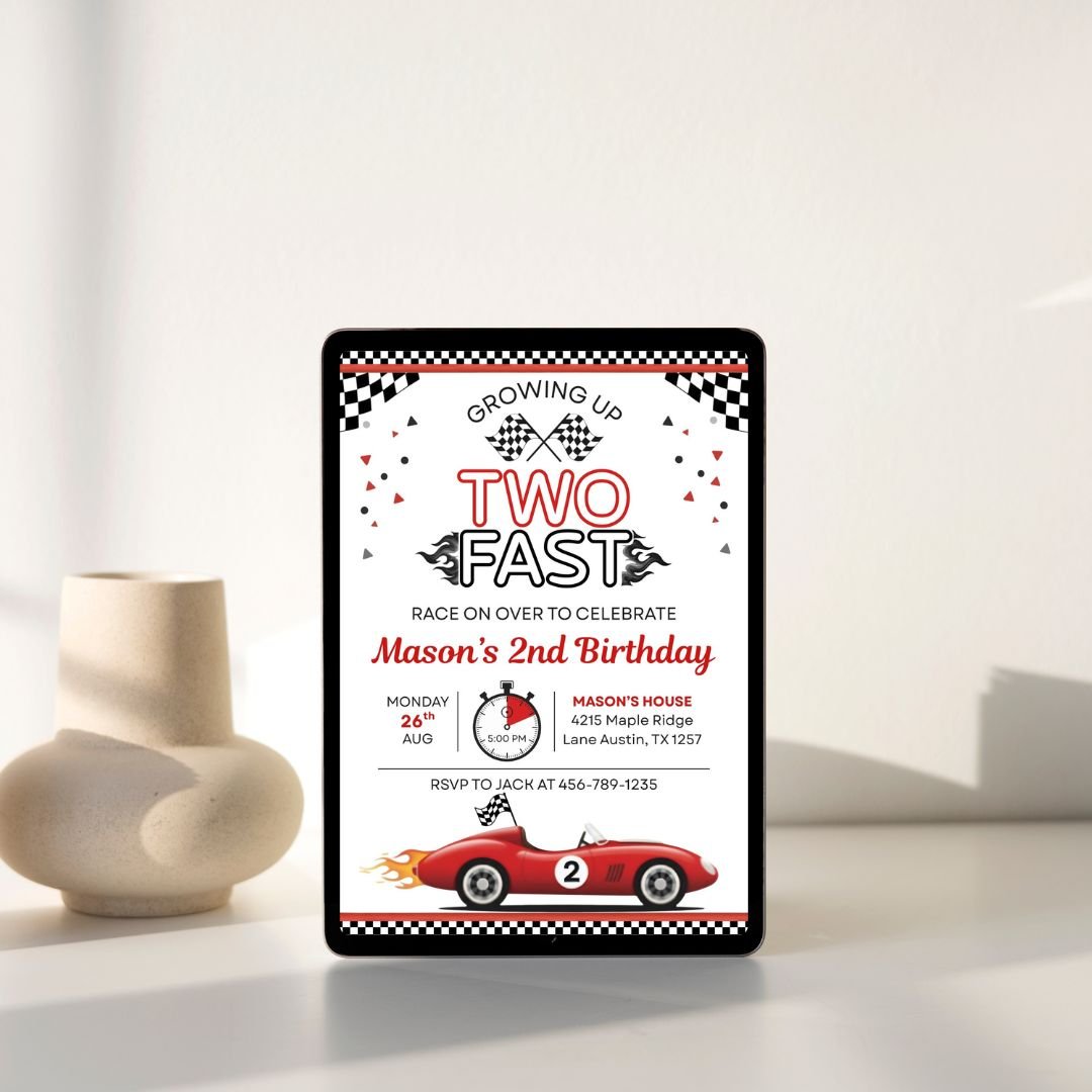Two Fast Birthday Invitation