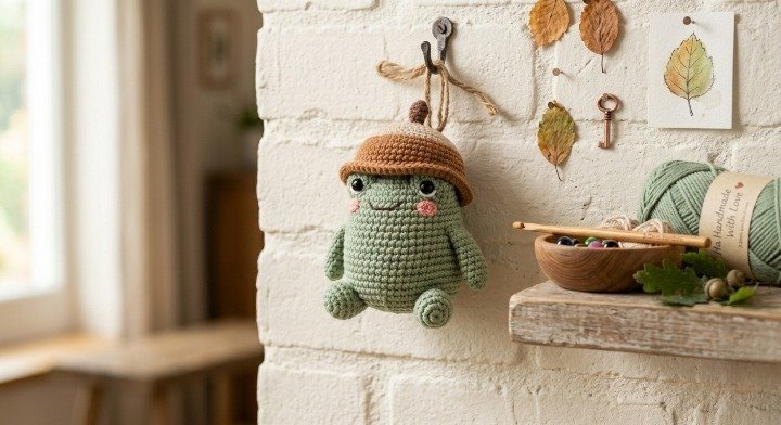 Acorn Frog Crochet Pattern, Amigurumi Toad PDF Guide, Cute Forest Creature Plushie, Crochet Animal Tutorial, Fall Cottagecore Decor, DIY Gift