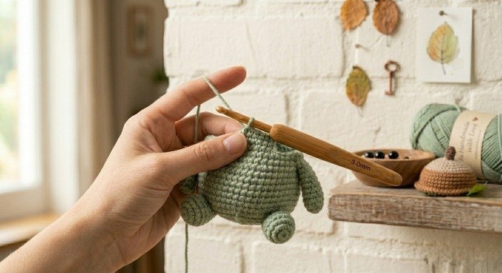 Acorn Frog Crochet Pattern, Amigurumi Toad PDF Guide, Cute Forest Creature Plushie, Crochet Animal Tutorial, Fall Cottagecore Decor, DIY Gift