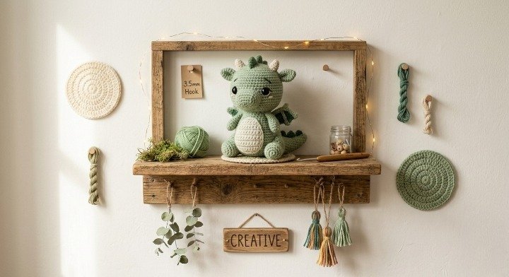 Crochet Dragon Pattern - Amigurumi Dragon Plushie PDF - Cute Mythical Animal Crochet Tutorial - Fantasy Nursery Decor - DIY Dragon Toy Pattern